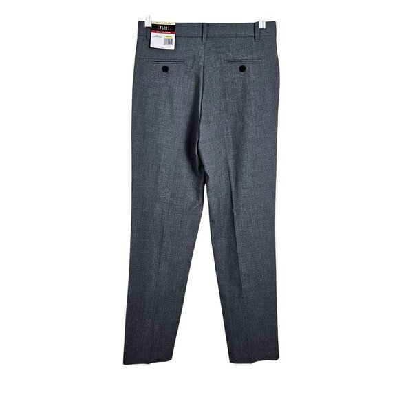 Van Heusen Boys Flex Regular Fit Dress Pants Size 16 Oxford Grey Heather - Picture 4 of 11